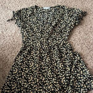 Black flower dress